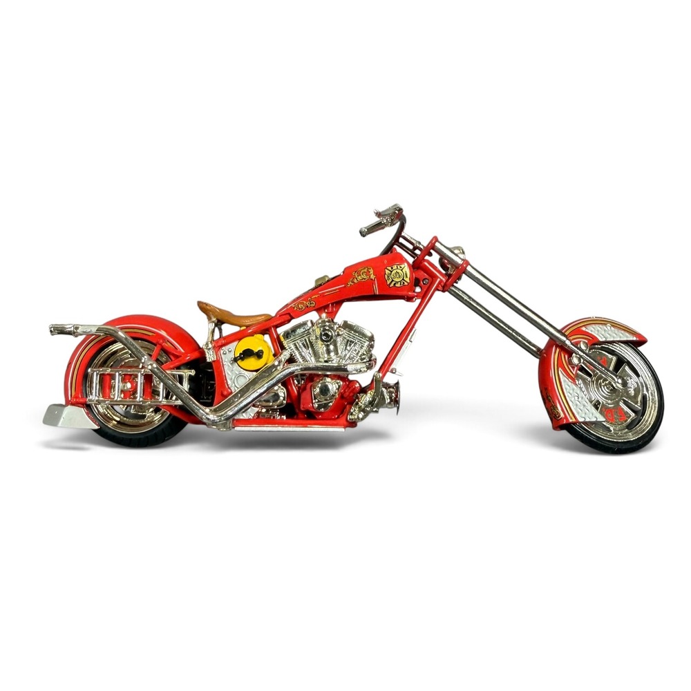 JoyRide Orange County Choppers Fire Bike Diecast Motorcycle OCC FDNY Bravest 343